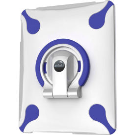 Aidata ISP002WN Aidata ISP002WN SpinStand Multifunction Stand for iPad 1, White Shell with White and Blue Ring image.