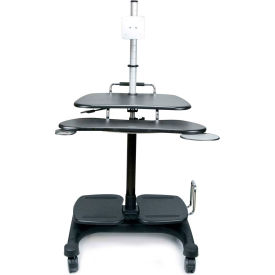 Aidata LDC003P Aidata LDC003P Sit/Stand Mobile PC Workstation with LCD/LED Monitor Mount image.