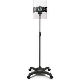 Aidata US-5123RB Universal Tablet Mobile ViewStand with Locking Casters, Black
