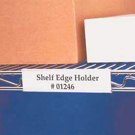 Aigner Index Inc WR1256 Wire Shelving Label Holder, 6" x 1-5/16", Clear (25 pcs/pkg) image.