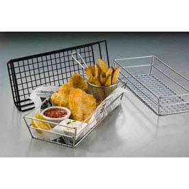 American Metalcraft GCRB2613 - Tabletop Basket, 13 x 6 x 2-1/2, Grid, Rectangular, Black