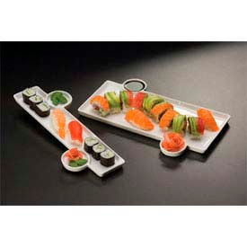 American Metalcraft PORS136 - Sushi Plate, 13 x 6, With Built-In Sauce Cup, Porcelain American Metalcraft PORS136 - Sushi Plate, 13 x 6, With Built-In Sauce Cup, Porcelain