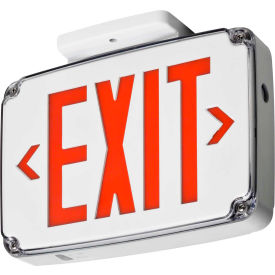 Acuity Brands Lighting (Lithonia) WLTE W 1 R EL Lithonia Lighting WLTE W 1 R EL Wet Location Exit Sign, White image.