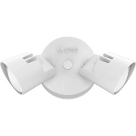 Lithonia Lighting HGX LED Residential Security Floodlights, 2 Round Heads, 4000K, 2750LM, Wht