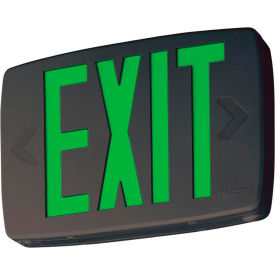Acuity Brands Lighting (Lithonia) LQM S 3 G 120/277 EL N M6 Lithonia Lighting LQM S 3 G 120/277 EL N M6 - LED Black Thermoplastic Exit Sign image.