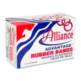 Alliance Rubber Company 26085 Alliance® Advantage® Rubber Bands, Size # 8, 7/8" x 1/16", Natural, 1 lb. Box image.