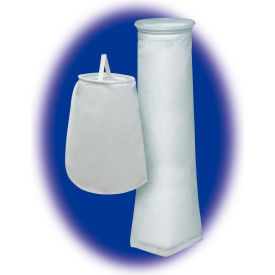 AJR Filtration Inc PES100P1P-WE Welded Liquid Bag Filter, Polyester Felt, 7-1/16" X 16-1/2", 100 Micron, Plastic Flange-Pkg 50 image.