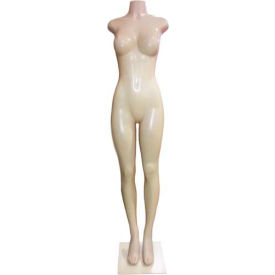 Female Mannequin - Full Figure, Half Body, Legs Straight - Flesh Tone