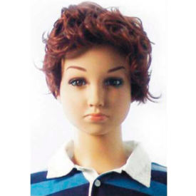 Amko Displays Llc B-1 Mannequin Wig, Boys Wavy Hair - Brown image.