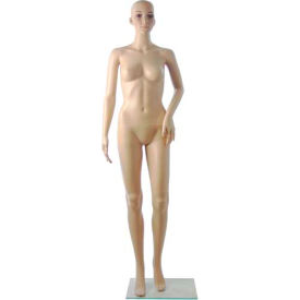 Amko Displays Llc F/3X Female Mannequin - Complete, Left Hand on Hip, Legs Straight - Flesh Tone image.