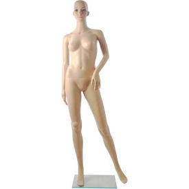 Amko Displays Llc F/4X Female Mannequin - Complete, Left Hand on Hip, Left Leg Sideways - Flesh Tone image.