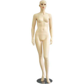 Amko Displays Llc JOYCE/2 Female Mannequin - Hands by Side, Left Leg Bent - No Hair, Flesh Tone image.