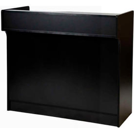 Amko Displays Llc LGT-6B Top Register Stand W/Adj. Rear Storage 72"W x 22"D x 42"H Black image.