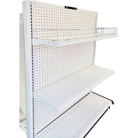Amko Displays Llc MGEU-361248-W Amko Displays End Unit w/ T-Joiner Support Clip, 36"L x 12"W x 48"H, Antique White image.