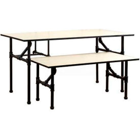 Amko Displays Llc PL-TLBL Nesting Pipe Rack Table, Large, 60"W x 32"D x 30"H image.