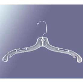 Dress And Shirt Hanger W/ Swivel Hook 17"" L Plastic Clear