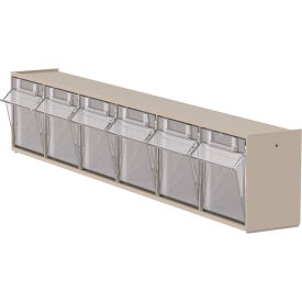 Akro-Mils TiltView™ 6 Bin 06706 - 23-5/8""W x 3-3/4""L x 4-1/2""H