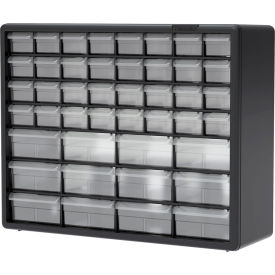 Plastic Storage Cabinet, 44 Drawers, 20"W x 6-3/8"D x 15-7/8"H, Black view 2