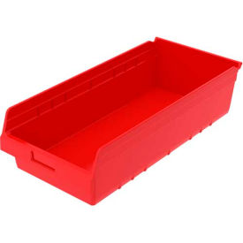 Akro-Mils 30014RED Akro-Mils ShelfMax® Plastic Nesting Storage Shelf Bin 30014 - 11-1/8"W x 23-5/8"D x 6"H Red image.