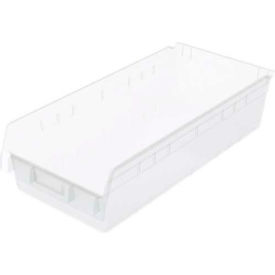Akro-Mils 30014SCLAR Akro-Mils ShelfMax® Plastic Nesting Storage Shelf Bin 30014 - 11-1/8"W x 23-5/8"D x 6"H Clear image.