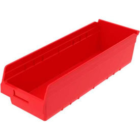Akro-Mils 30084RED Akro-Mils ShelfMax® Plastic Nesting Storage Shelf Bin 30084 - 8-3/8"W x 23-5/8"D x 6"H, Red image.