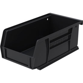 Plastic Storage Bin, 7-3/8"L x 4-1/8"W x 3"H, Black view 2
