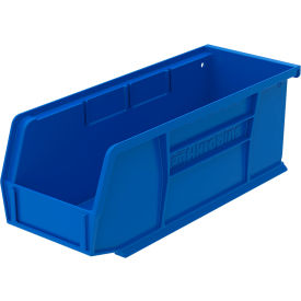 Plastic Storage Bin, 10-7/8"L x 4-1/8"W x 4"H, Blue view 2