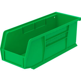Plastic Storage Bin, 10-7/8"L x 4-1/8"W x 4"H, Green view 2