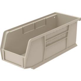Plastic Storage Bin, 10-7/8"L x 4-1/8"W x 4"H, Stone view 2