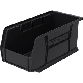 Plastic Storage Bin, 10-7/8"L x 5-1/2"W x 5"H, Black view 2