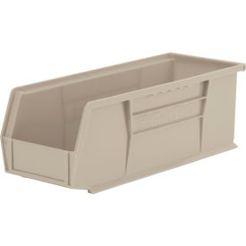Plastic Storage Bin, 14-3/4"L x 5-1/2"W x 5"H, Stone view 2