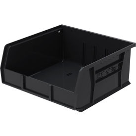 Plastic Storage Bin, 10-7/8"L x 11"W x 5"H, Black view 2