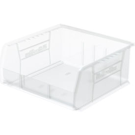Plastic Storage Bin, 10-7/8"L x 11"W x 5"H, Clear view 2