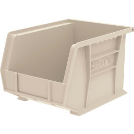 Plastic Storage Bin, 10-7/8"L x 8-1/8"W x 7"H, Stone view 2