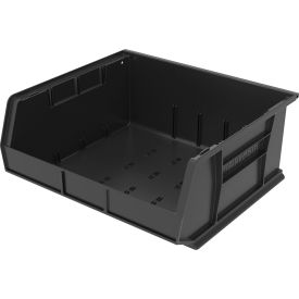 Plastic Storage Bin, 14-3/4"L x 16-1/2"W x 7"H, Black view 2