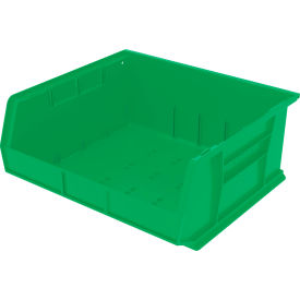 Plastic Storage Bin, 14-3/4"L x 16-1/2"W x 7"H, Green view 2