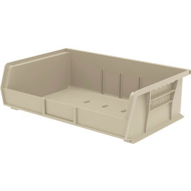 Plastic Storage Bin, 10-7/8"L x 16-1/2"W x 5"H, Stone view 2