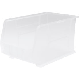 Plastic Storage Bin, 18"L x 11"W x 10"H, Clear view 2