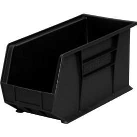 Plastic Storage Bin, 18"L x 8-1/8"W x 9"H, Black view 2