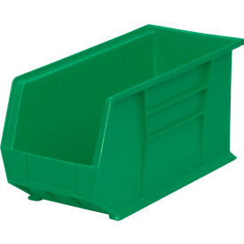 Plastic Storage Bin, 18"L x 8-1/8"W x 9"H, Green view 2