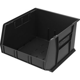 Plastic Storage Bin, 18"L x 16-1/2"W x 11"H, Black view 2