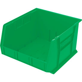 Plastic Storage Bin, 18"L x 16-1/2"W x 11"H, Green view 2
