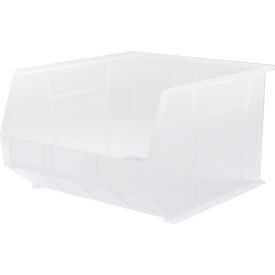 Plastic Storage Bin, 18"L x 16-1/2"W x 11"H, Clear view 2