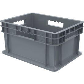 Solid Straight Wall Container, 15-3/4"L x 11-3/4"W x 8-1/4"H, Gray view 2