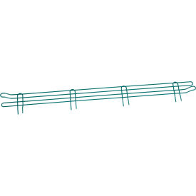 Global Industrial AL448GZ Nexel® Poly-Green® Wire Ledge, 48"W x 4"H image.