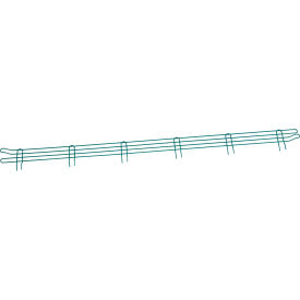 Global Industrial AL472GZ Nexel® Poly-Green® Wire Ledge, 72"W x 4"H image.