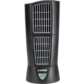 Almo Fulfillment Services Llc 4916 Lasko Desktop Oscillating Multi Directional Tower Fan, 3 Speed, Black image.