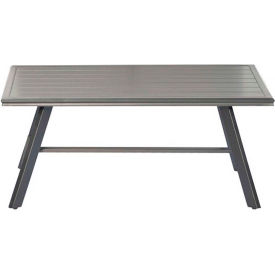 Almo Fulfillment Services Llc CMCOFTBL-GM Hanover All-Weather Commercial-Grade Aluminum Slat-Top Coffee Table image.