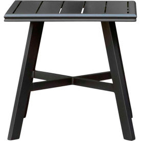 Almo Fulfillment Services Llc CMSDTBL-GM Hanover All-Weather Commercial-Grade Aluminum 22" Square Slat-Top Side Table image.
