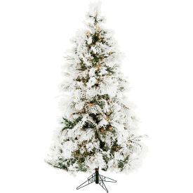 Almo Fulfillment Services Llc CT-FF065-LED Christmas Time Artificial Christmas Tree - 6.5 Ft. Frosted Fir - Clear LED Lights image.